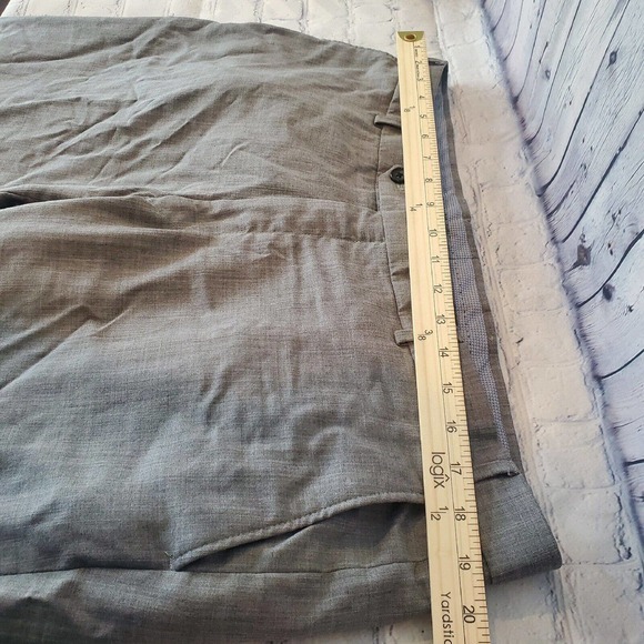 Ballin Men’s Flat Front Pants Super 120s Wool‎ Comfort EZE 40 Gray - Picture 14 of 14